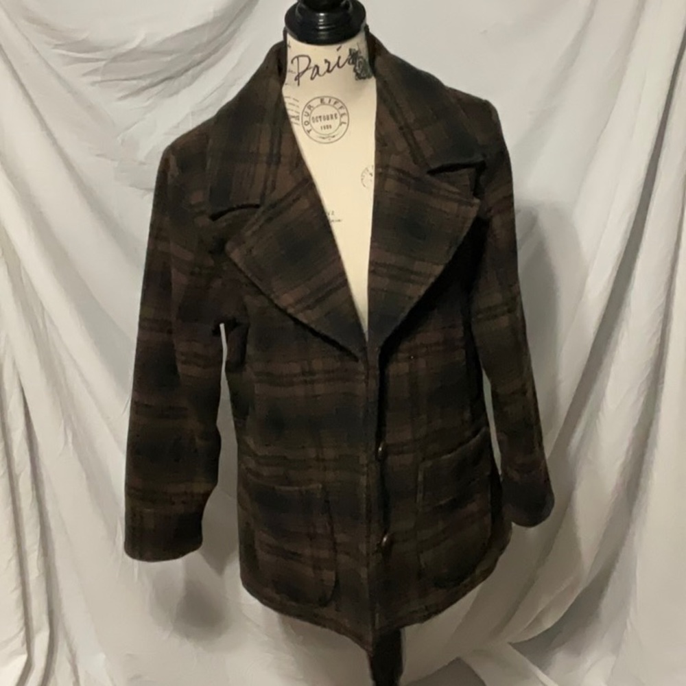 Plaid Brown Women's Jacket
